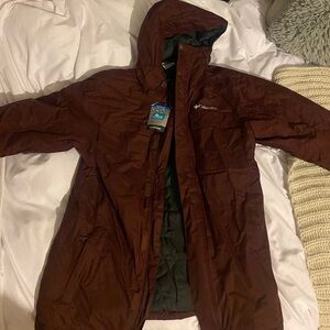 Columbia Men’s Waterproof Winter Coat in Burgandy